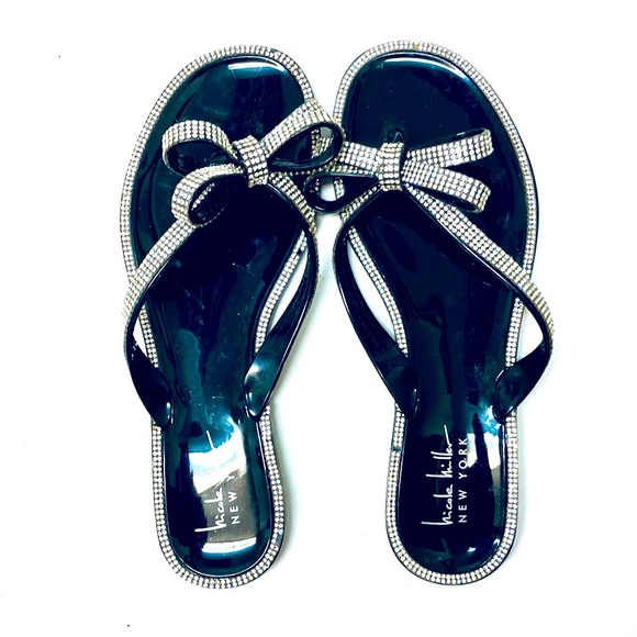 Nicole Miller Rhinestone Sandals - Picture 2 of 12